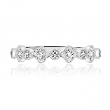 Star and Round Shaped Diamond Band