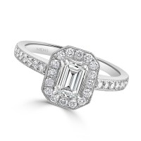 Vintage Emerald Cut Diamond Engagement Ring