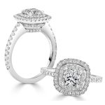 Double Halo Diamond Cushion Cut
