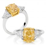 Intense Yellow Oval Cut Diamond