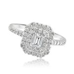 Emerald Cut with Brilliant Double Halo