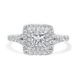 Seamless Princess Cut with Round Brilliant Double Halo