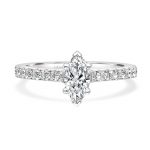 Marquise Solitaire with Round Brilliant Shoulders