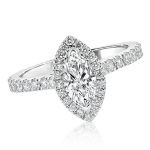Elegant Marquise with Round Brilliant Halo