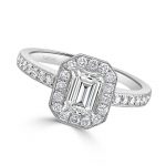 Vintage Emerald Cut Diamond Engagement Ring